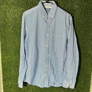 Old Navy Blue and White Casual Button Down Shirt